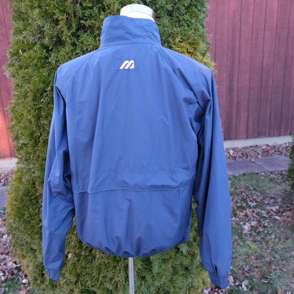 Vintage 90’s Mizuno Performance Wear Full Zip Windbreaker Jacket Navy Men's L - Picture 9 of 16